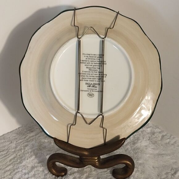 Paula Deen Home For The Holidays "Ginger Cookies" Recipe Plate - Picture 3 of 5